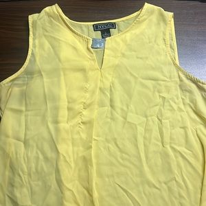 Sleeveless yellow tank top